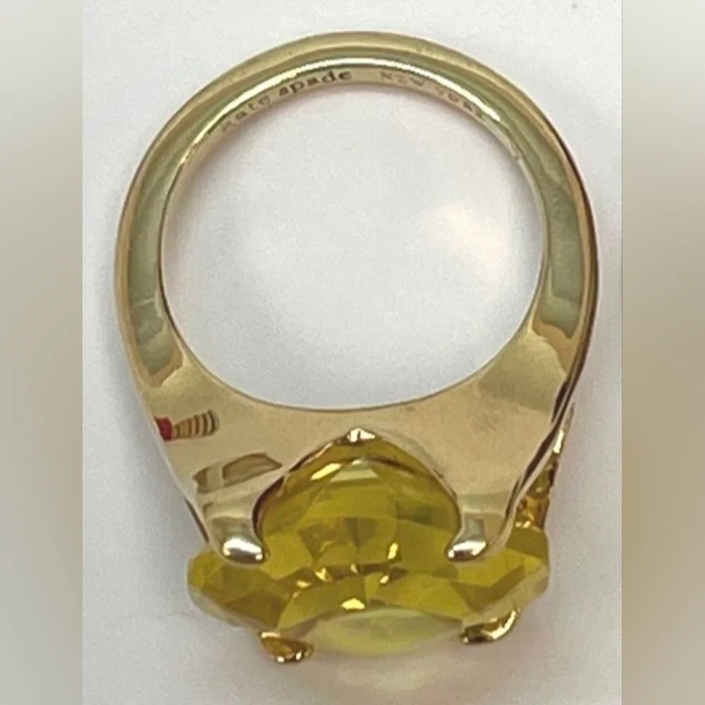 Kate Spade Gold And Yellow Statement Ring
